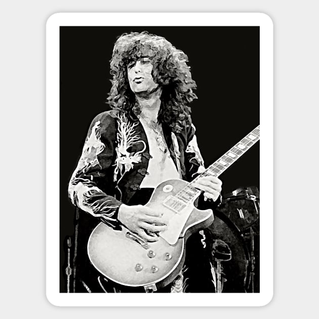 Guitarist Hard Rock Heavy Metal Guitarist Rock Music Legends Sticker by ZiggyPrint